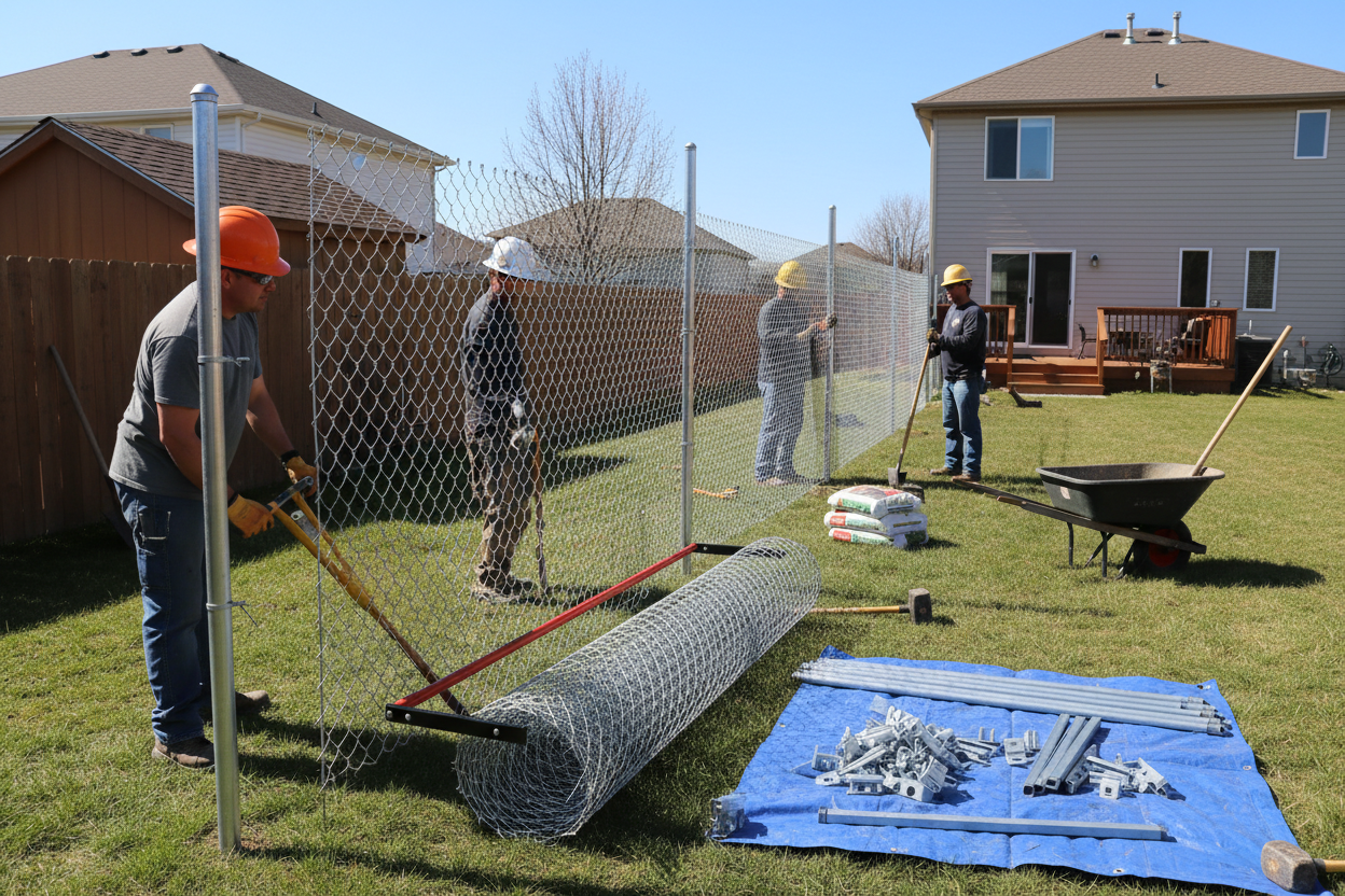 Chain Link Fencing Install
