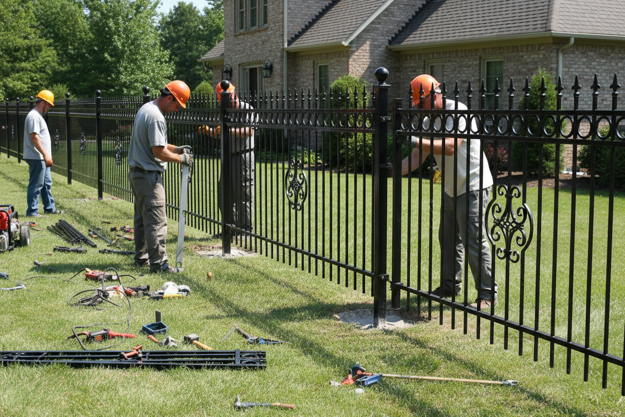 Iron / Wrought Iron Fencing Install